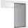 Weide Vertikale Lamellenwand für Weide Pergola 2 Stück 0,93 x 2,34 m Grau
