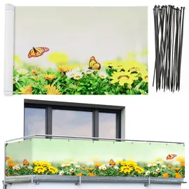 Maximex Balkonverkleidung 500 x 85 cm mehrfarbig Kunststoff