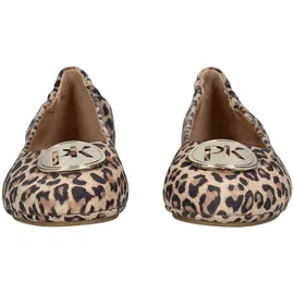 Peter Kaiser "Peter Kaiser Ballerinas Leder", Damen, Gr. 38,5, braun (leopard), Leder, Schuhe Ballerina
