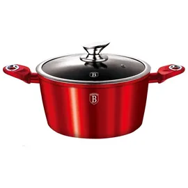 Berlinger Haus BH/1256N Metallic Line Burgundy Kasserolle in Rot mit Deckel Topf Durchmesser 20 cm