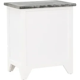 vidaXL Nachtschrank 2-teilig 5300 x 28 x 4360 cm Grau/Weiß