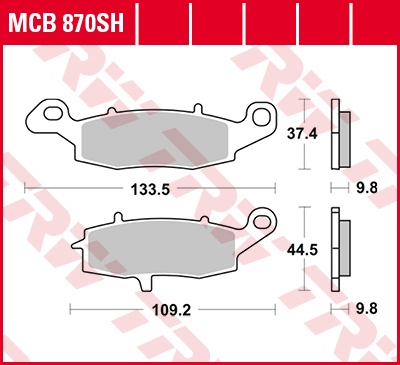 TRW Lucas Sintered voering MCB870SH