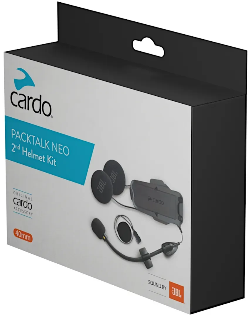 Cardo Packtalk Neo/Custom JBL Tweede helm uitbreidingsset, zwart, Eén maat Voorman