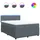 vidaXL Boxspringbett 140 x 200 cm Dunkelgrau