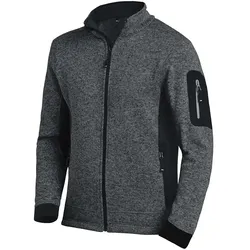 Strick Fleecejacke "CHRISTOPH" - M - anthrazit/schwarz
