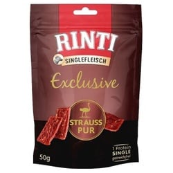 RINTI Singlefleisch Exclusive Snack Pur 2x50g Strauß