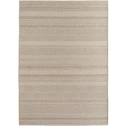 Teppich Outdoor Flachgewebe Ethno Muster Polypropylen Balkon Beige Rechteckig 140x200 | Kadima Design