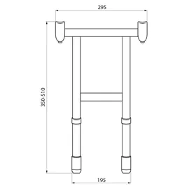 RIDDER Duschklappsitz Pro XL-Adapter höhenverstellbar grau