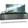 Vladon Lana Lowboard 140 x 29 x 37 cm Grau/Schwarz MDF/Spanplatte