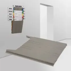 Eichner Wandsortierer "FLAT" Ablagefach, grau, für A4 hoch Belege