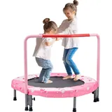 Vevor Kindertrampolin Outdoor-Trampolin 91,44 cm faltbares Trampolin mit Griff, Rebounder-Trampolin Gartentrampolin für Kleinkinder, Geburtstagsgeschenk für Kinder ab 3 Jahren 100 kg belastbar Rot