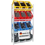 Proregal Getränkekistenregal Getränkeregal Chiemsee Made in Germany HxBxT 185 x 106 x 34 cm 12 Kisten auf 4 Ebenen Verzinkt