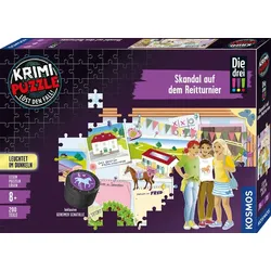 Kosmos Krimipuzzle Die drei !!! Skandal auf dem Reitturnier