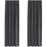 vidaXL Verdunkelungsvorhänge 2 pcs Hellgrau 140 x 260 cm