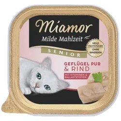MIAMOR Milde Mahlzeit Senior Poultry Pure&Beef 100g