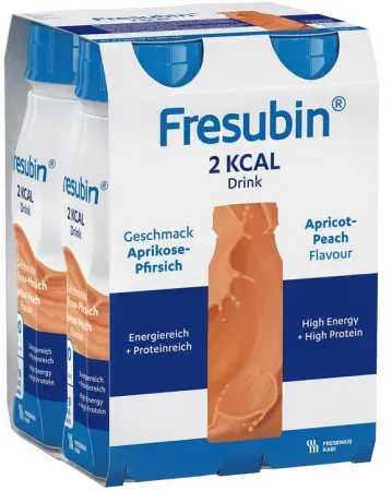 Fresubin 2 Kcal Drink Pfirsich-Aprikose Trinkflaschen 4x200ml