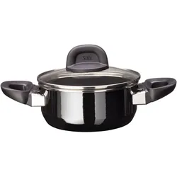 Silit Silargan® Modesto Bratentopf mit Deckel, 16 cm, Black