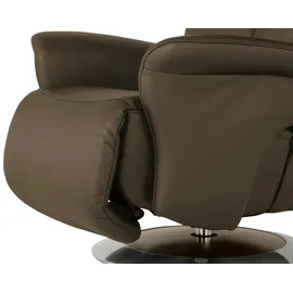 HIMOLLA Sessel 7418 Leder 81 x 111 x 95 cm Braun elektrisch