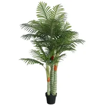 vidaXL Palme Künstlich mit 3 Stämmen Grün 180 cm Pp