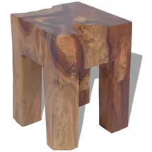vidaXL Hocker Massivholz Teak