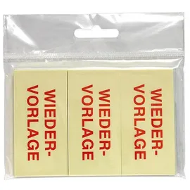Info Haftmarker gelb "WIEDERVORLAGE" 3x 50 Streifen