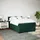 vidaXL Boxspringbett mit Matratze Dunkelgrün 140x200 cm Samt