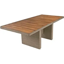 Garden Pleasure BRAGA Gartentisch 220 x 100 x 75 cm braun/grau