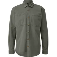 QS Overshirt aus Cord mit aufgestetzten Taschen - olive - XL