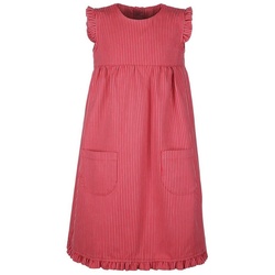 modAS Strandkleid Kinder Fischerkleid Streifen Maritim – Streifenkleid für Mädchen rot 116