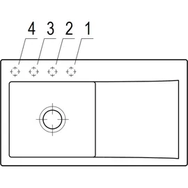 Villeroy & Boch Subway Style 50 links fossil + Handbetätigung