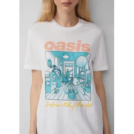QS Unisex Oasis® Band-Shirt | weiß - M