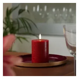uYuni LED Kerze PIA 10 cm rot