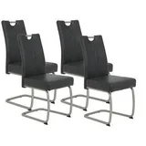 Hela Schwingstuhl Sophia Anthrazit gepolstert mit Griff 4er-Set