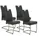 Hela Schwingstuhl Sophia Anthrazit gepolstert mit Griff 4er-Set