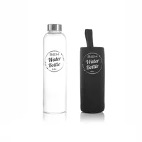 BEM Water Bottle - Trinkflasche mit Edelstahldeckel, und schwarzer