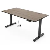 Yaasa Schreibtisch 120x80 cm Eiche dunkel / Schwarz