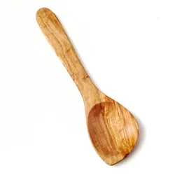 Pfannenwender aus Olivenholz mit Mulde und Ecke 25 cm