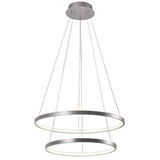 just light. LeuchtenDirekt LED Pendelleuchte CIRCLE, silber, 1xLED-Board/23 Watt/3000K+1xLED-Board/18 Watt/3000K, Innenleuchte, IP20, Durchmesser 50cm, filigran, 11525-21