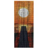 Maximex Türvorhang Modell Sonnenuntergang (1 St), Hakenaufhängung, abdunkelnd, Insekten- und Sichtschutz aus Bambus, für Balkon oder Terrasse bunt
