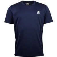 lotto Rundhalsshirt LOTTO, Herren, Gr. S (44/46), blau (marineblaus), 100% Polyester, unifarben, normal, Rundhals, gerader Abschluss, Shirts Rundhalsshirt, - atmungsaktiv und schnelltrocknend