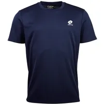 lotto Rundhalsshirt LOTTO, Herren, Gr. S (44/46), blau (marineblaus), 100% Polyester, unifarben, normal, Rundhals, gerader Abschluss, Shirts Rundhalsshirt, - atmungsaktiv und schnelltrocknend