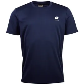 lotto Rundhalsshirt LOTTO, Herren, Gr. S (44/46), blau (marineblaus), 100% Polyester, unifarben, normal, Rundhals, gerader Abschluss, Shirts Rundhalsshirt, - atmungsaktiv und schnelltrocknend