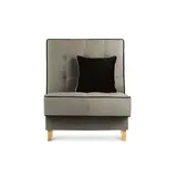 Konsimo Schlafsessel Dozer Velours 80 x 94 x 93 cm Beige mit Schlaffunktion