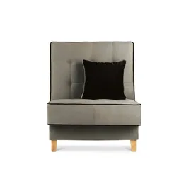 Konsimo Schlafsessel Dozer Velours 80 x 94 x 93 cm Beige mit Schlaffunktion