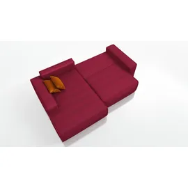 mebloland Ecksofa TOR mit Schlaffunktion. Farbe: Red. - Rot