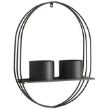 [en.casa] Pflanzregal Vestby 61 x 46,5 x 15 cm Schwarz