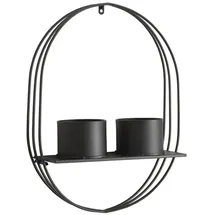 [en.casa] Pflanzregal Vestby 61 x 46,5 x 15 cm Schwarz