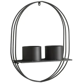 [en.casa] Pflanzregal Vestby 61 x 46,5 x 15 cm Schwarz