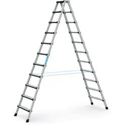 Zarges Comfortstep B Stehleiter mit gepolsterter Stufen-Vorderkante 2x11 Stufen