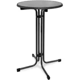 Beautissu Stehtisch Grau Metall, Rund, 80x110x80 cm, Esszimmer, Tische, Stehtische